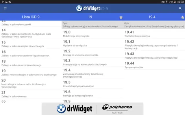 DrWidget ICD9 android App screenshot 0