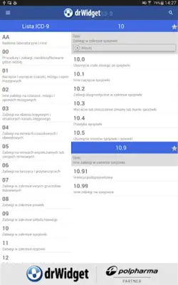 DrWidget ICD9 android App screenshot 1